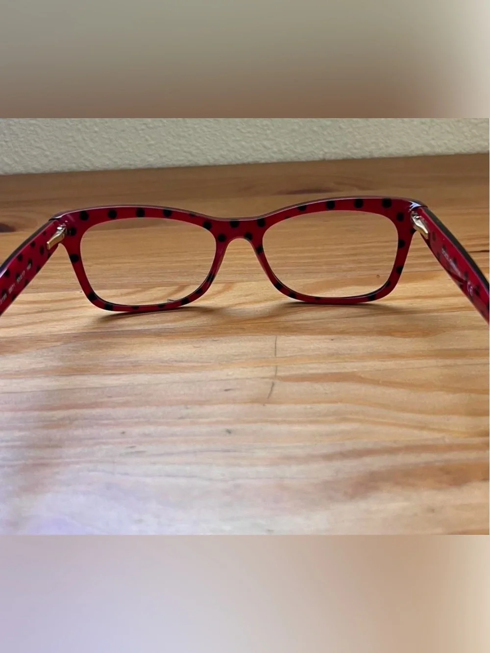 Dolce & Gabbana Black and Red Women's Square Eyeglass Frames
